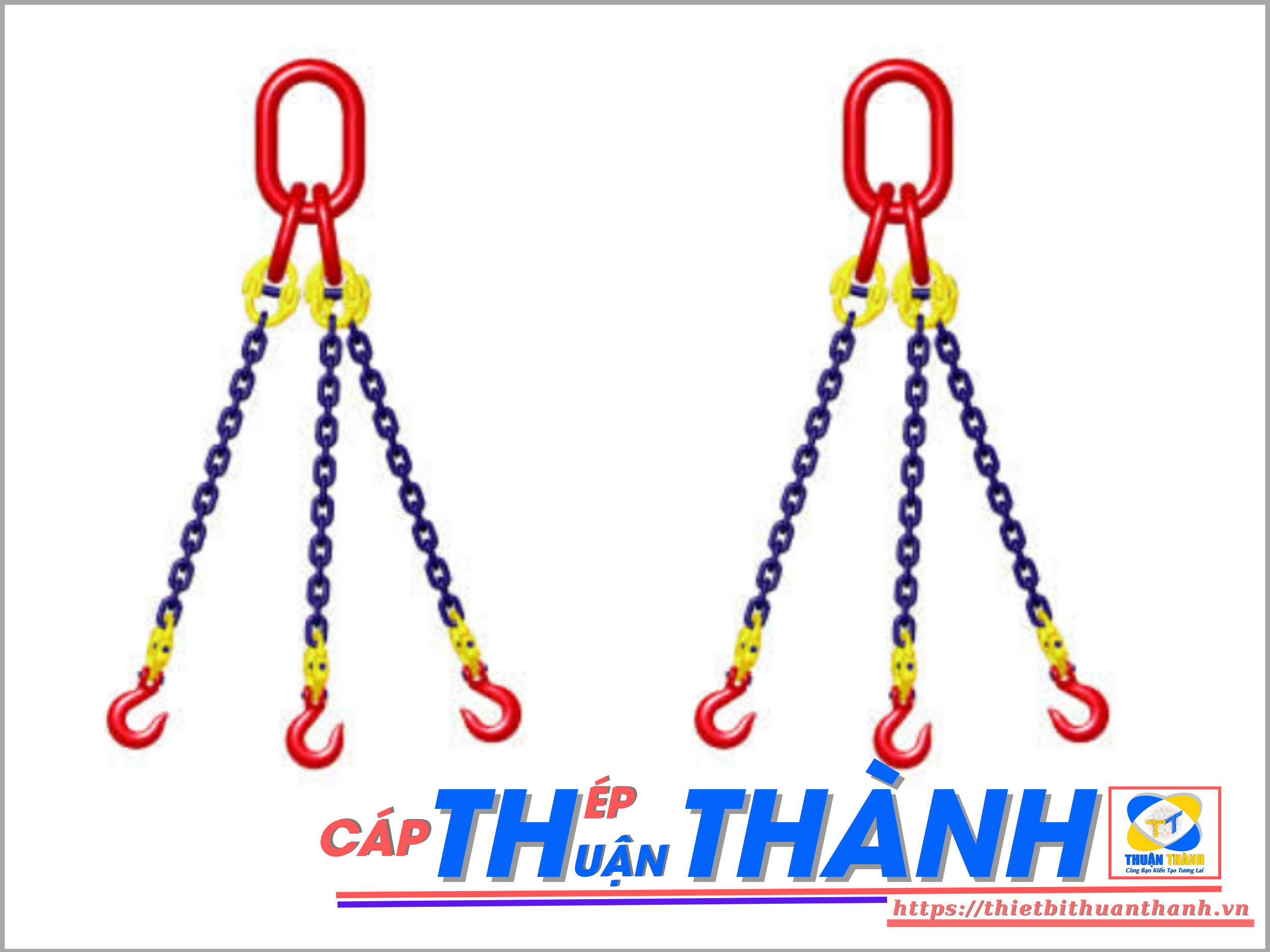 sling xích cẩu hàng 3 chân